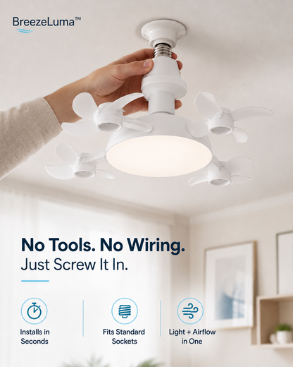 BreezeLuma™ Socket Fan Light