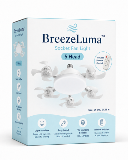 BreezeLuma™ Socket Fan Light