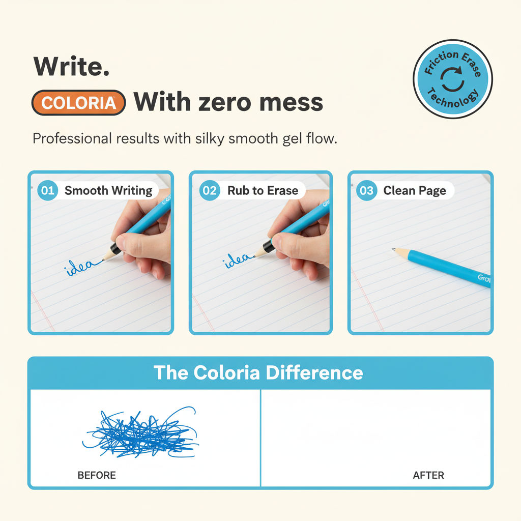 Coloria™ Erasable Glitter Pens
